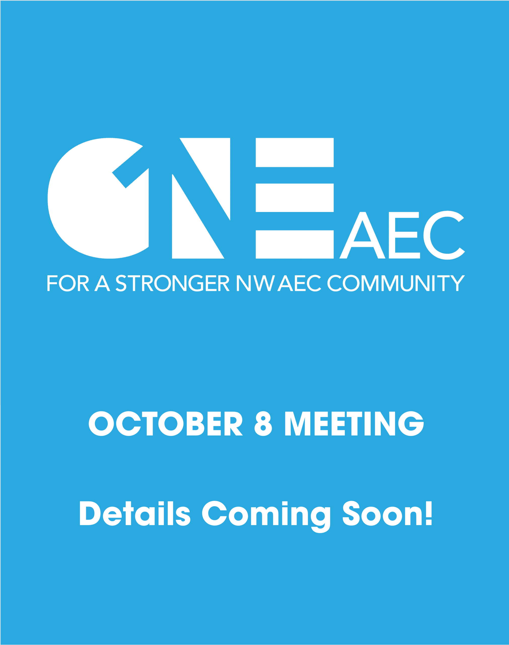 OneAEC October 8 meeting - details coming soon